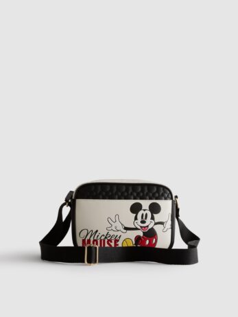 Bolso cruzado de Mickey Mouse con correa negra ajustable