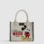 Bolso tote de Mickey Mouse en crema con bordes negros