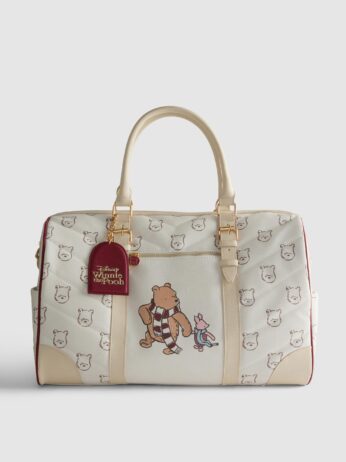 Bolso de viaje de Winnie the Pooh y Piglet en tono crema