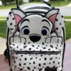 Mini mochila de 101 Dálmatas blanca con manchas negras y orejas en relieve
