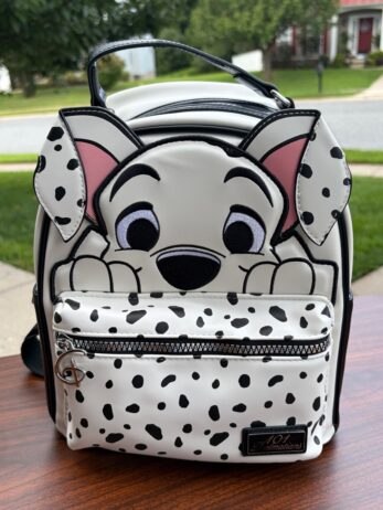 Mini mochila de 101 Dálmatas blanca con manchas negras y orejas en relieve